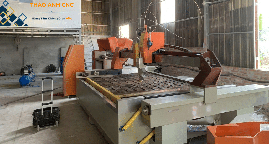 Ứng dụng của máy cắt cnc tia nước trong cắt gạch thảm